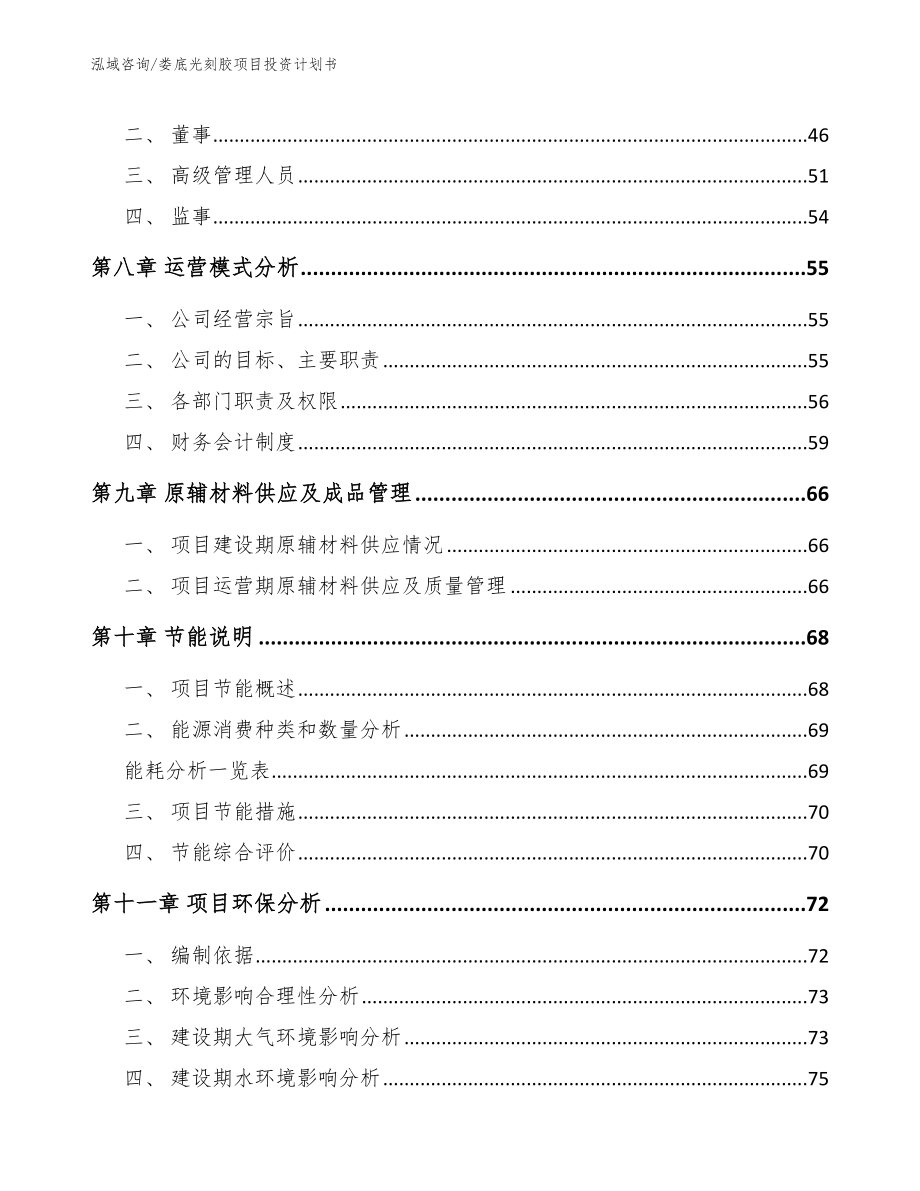 娄底光刻胶项目投资计划书（模板范文）_第4页