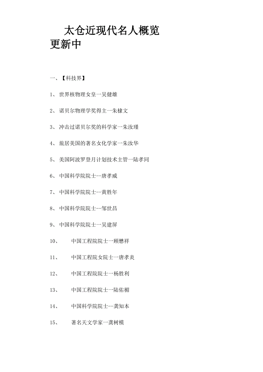 太仓近现代名人概览 更新中_第1页