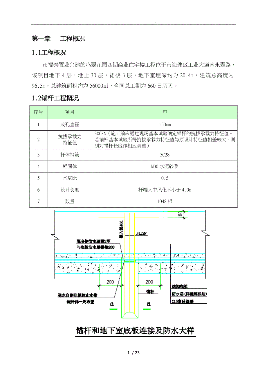 抗拔锚杆工程施工组织设计方案_第2页