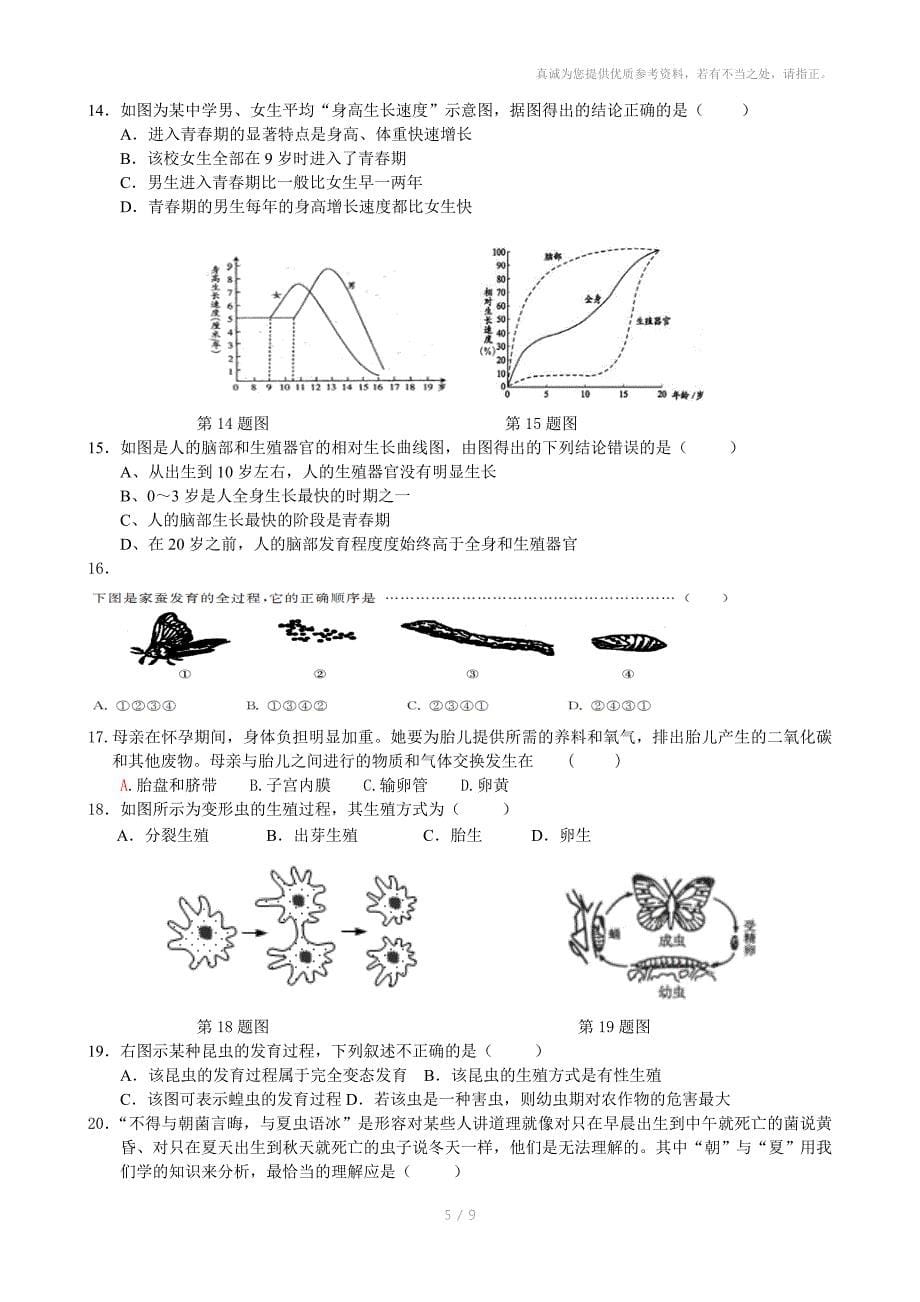 七年级动物的生殖和发育_第5页