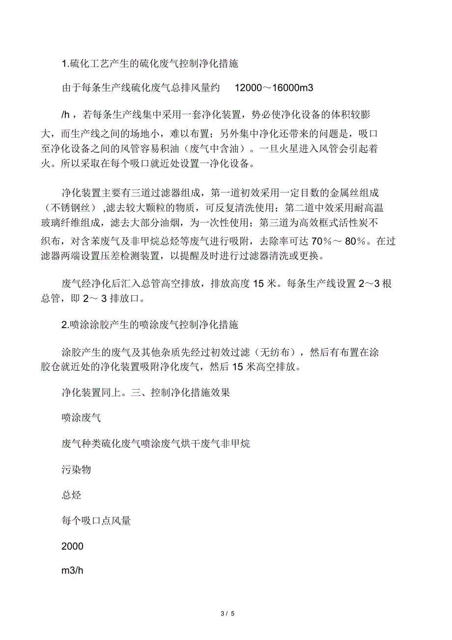 橡胶硫化生产线废气污染控制方案_第3页