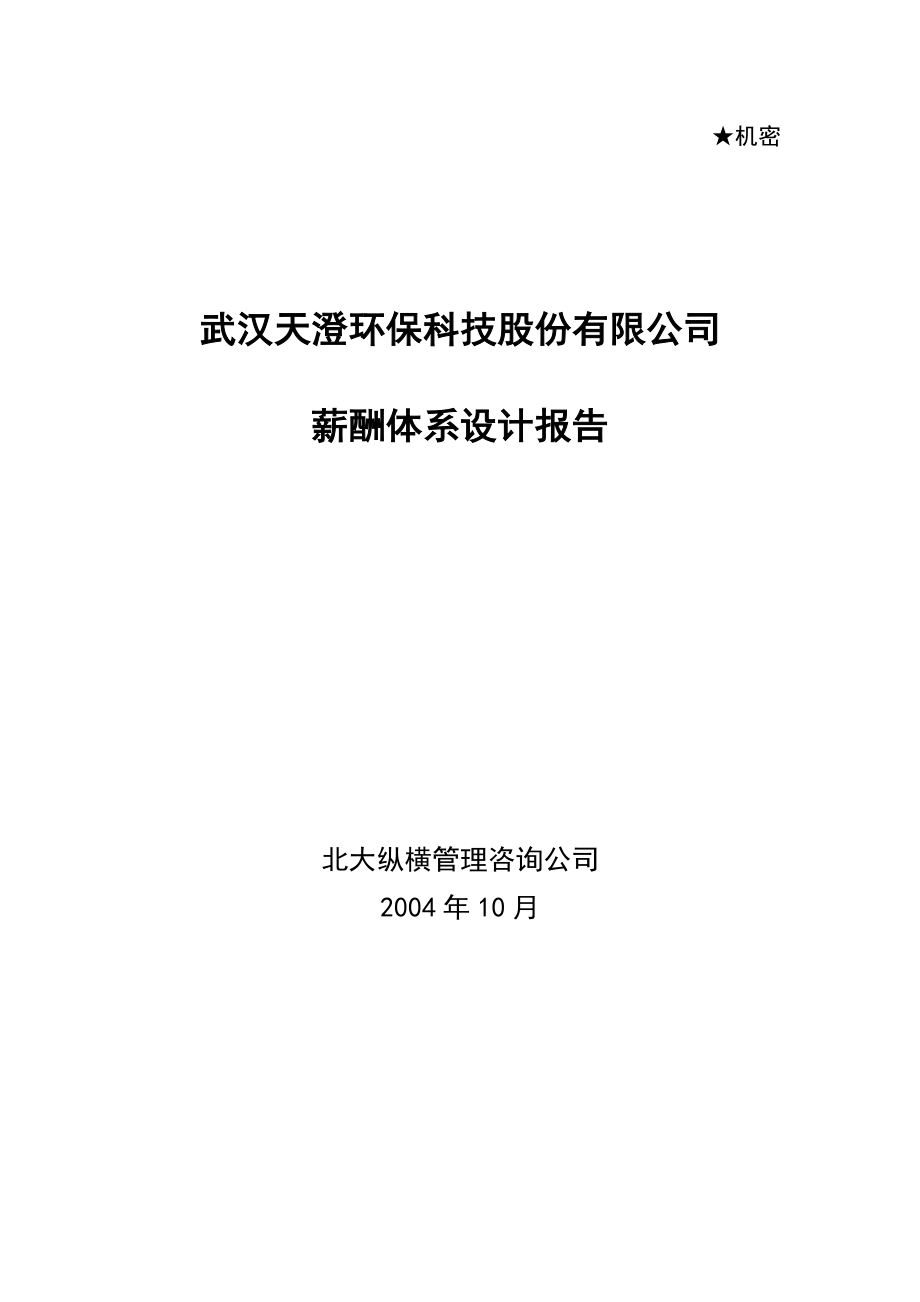 某环保科技公司薪酬体系设计报告_第1页