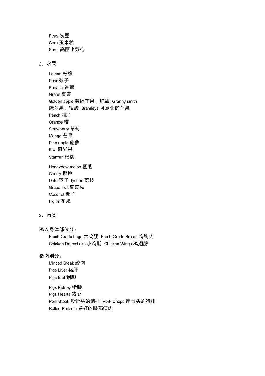 常见食物英文名称#(精选.)_第2页