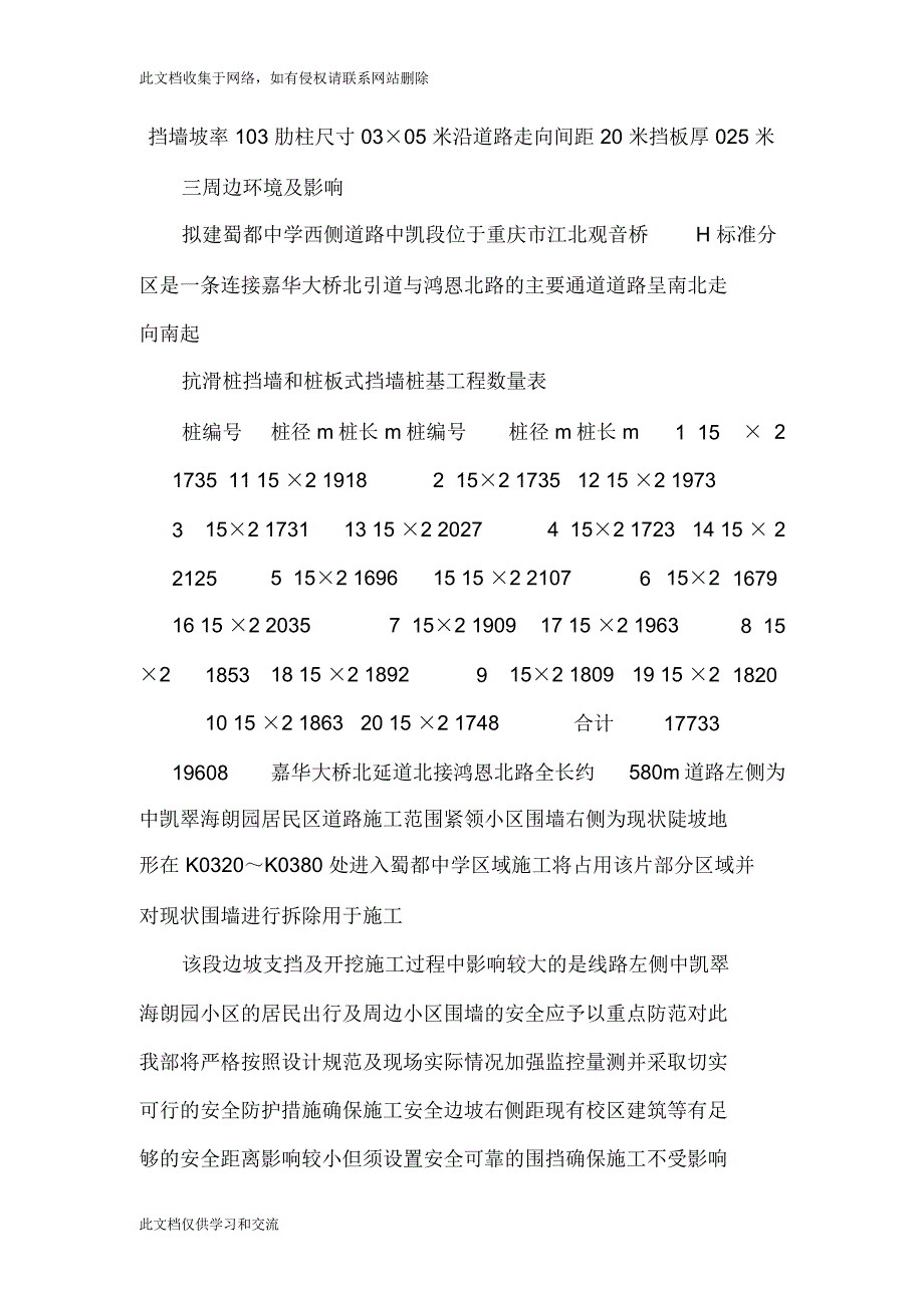 抗滑桩挡墙和桩板式挡墙人工挖孔桩及边坡开挖安全专项施工方案(可编辑说课材料_第2页