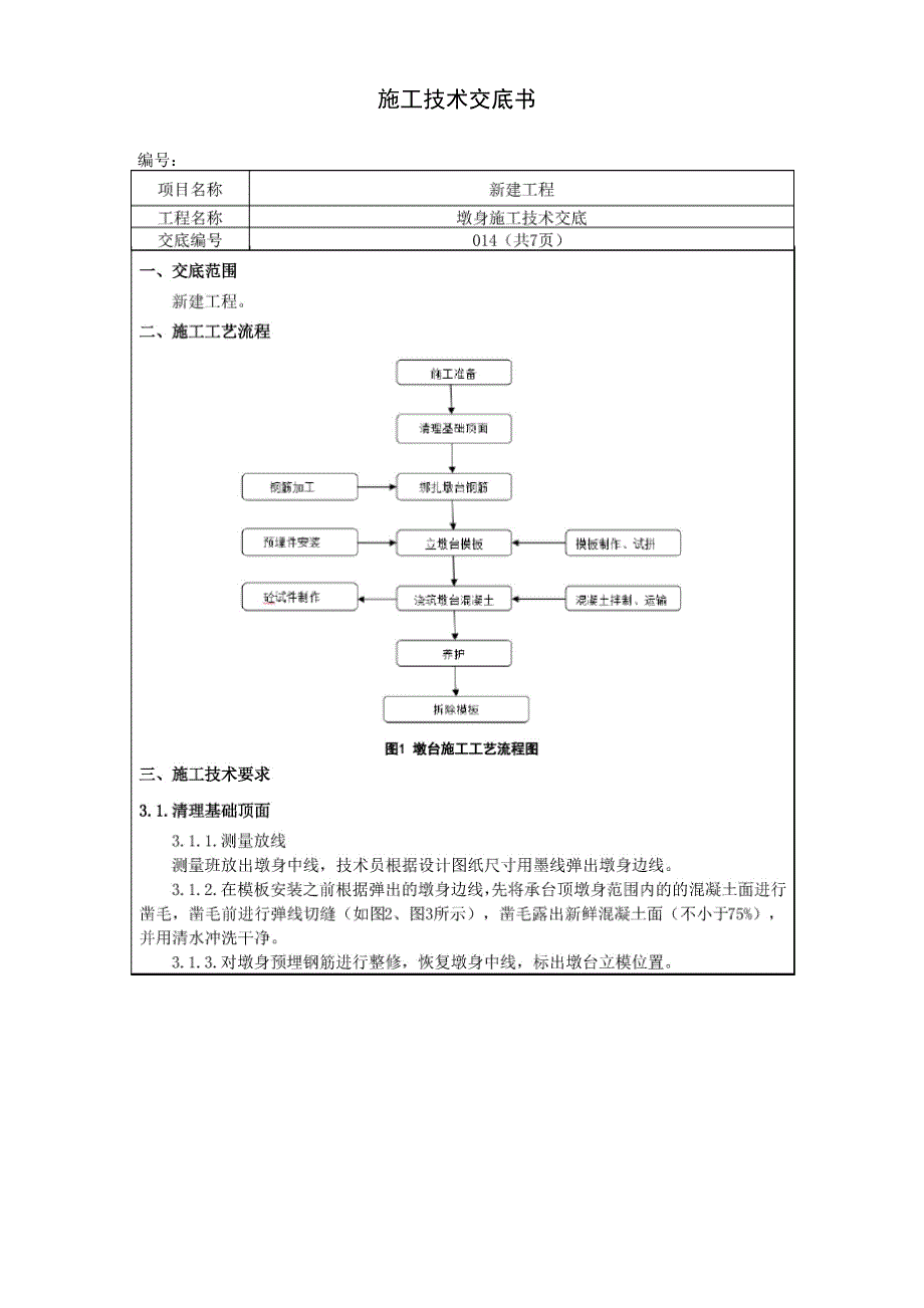 墩身施工技术交底_第1页