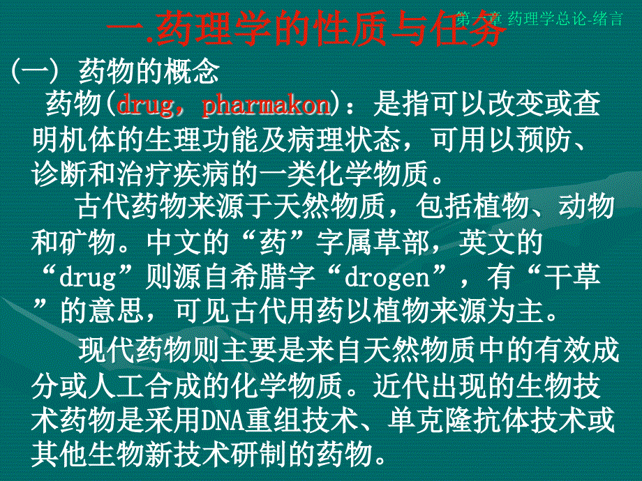 第一章药理学总论绪言名师编辑PPT课件_第2页