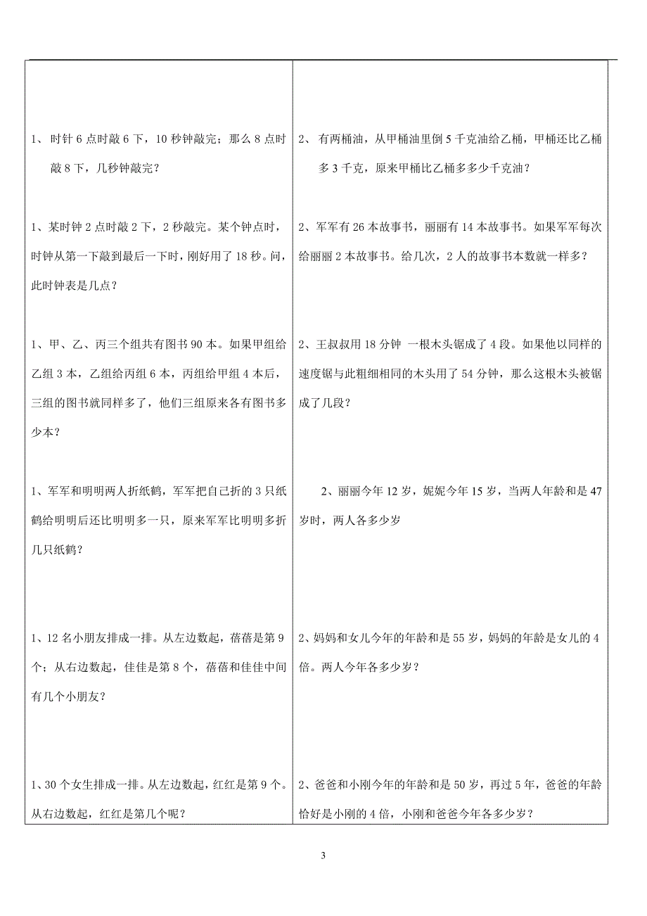 小学二年级经典奥数题_第3页