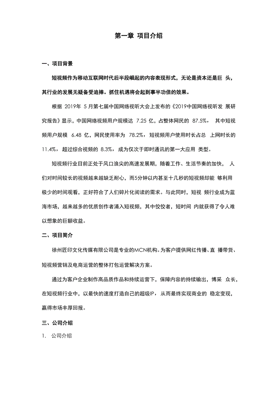 短视频及电商运营项目融资商业计划书_第3页