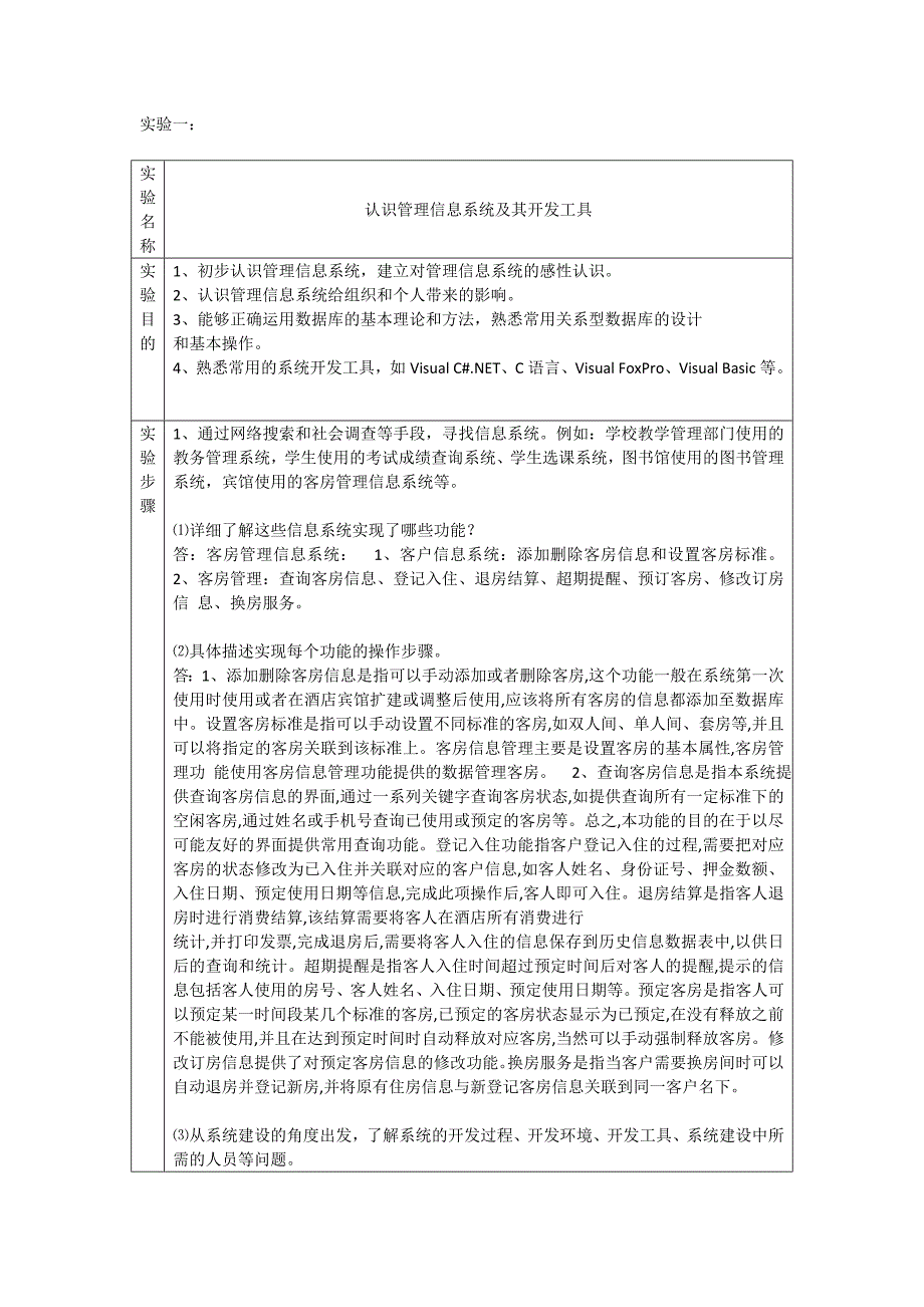 2023年管理信息系统实验报告答案要点_第1页