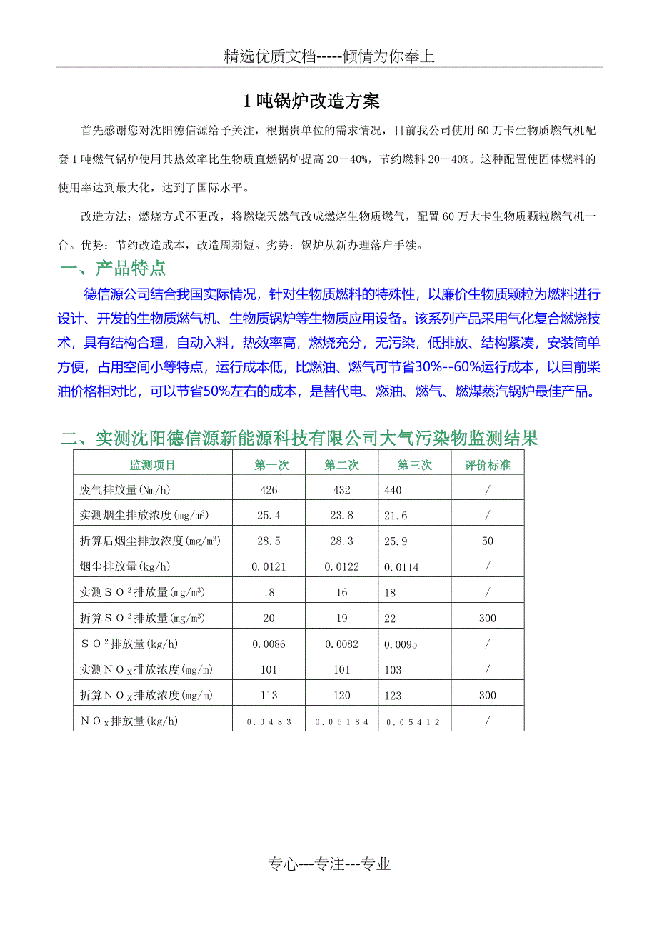 1吨锅炉改造方案_第1页