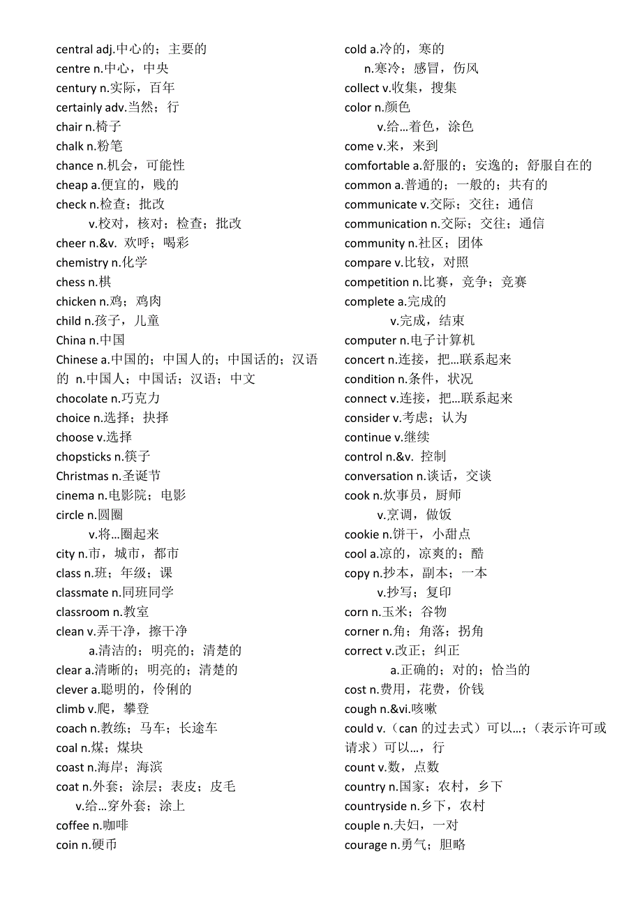 课标2020年中考英语词汇表_第4页