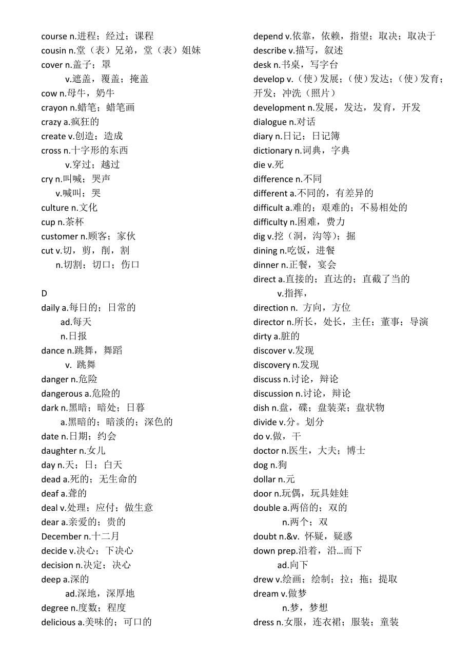 课标2020年中考英语词汇表_第5页