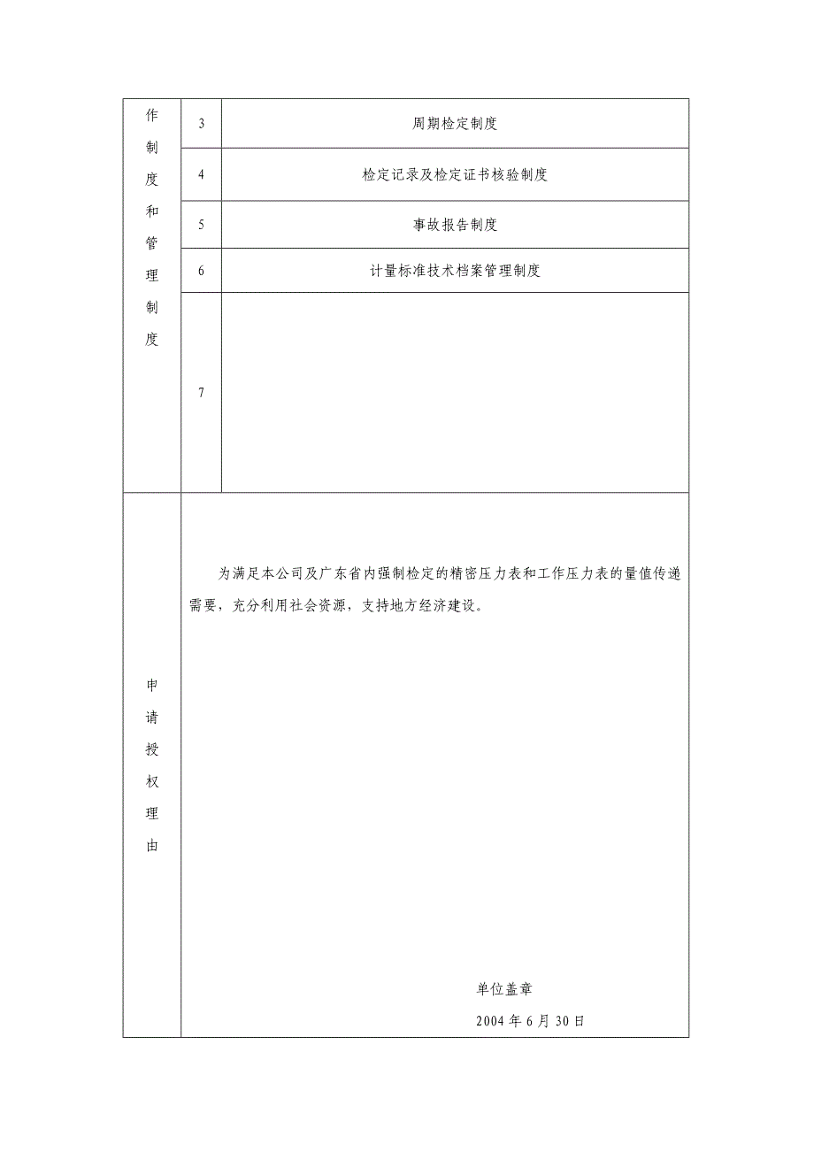 计量检定机构授权申请书一式两份(见附录一_第4页