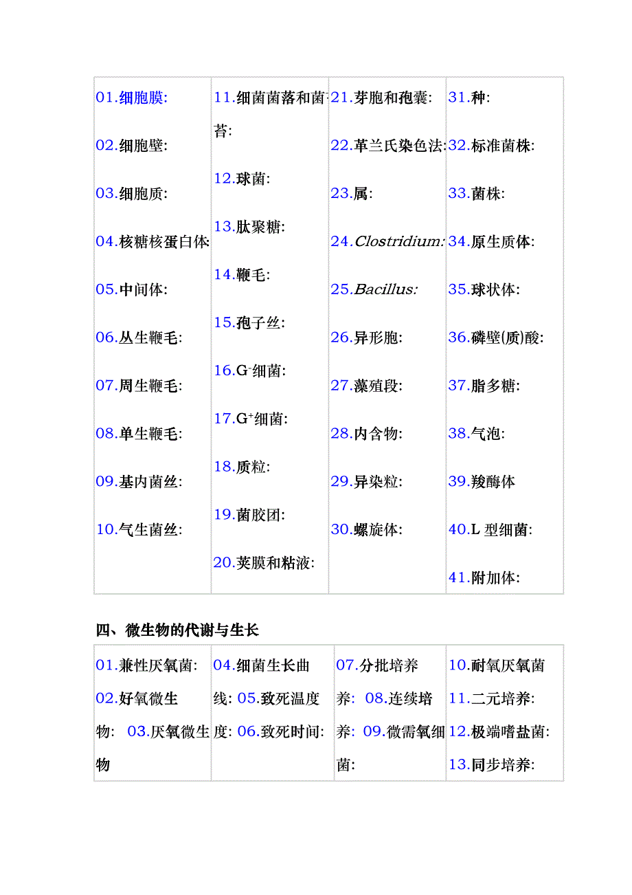 微生物学专业词汇-有关微生物细胞的词汇grgr_第3页