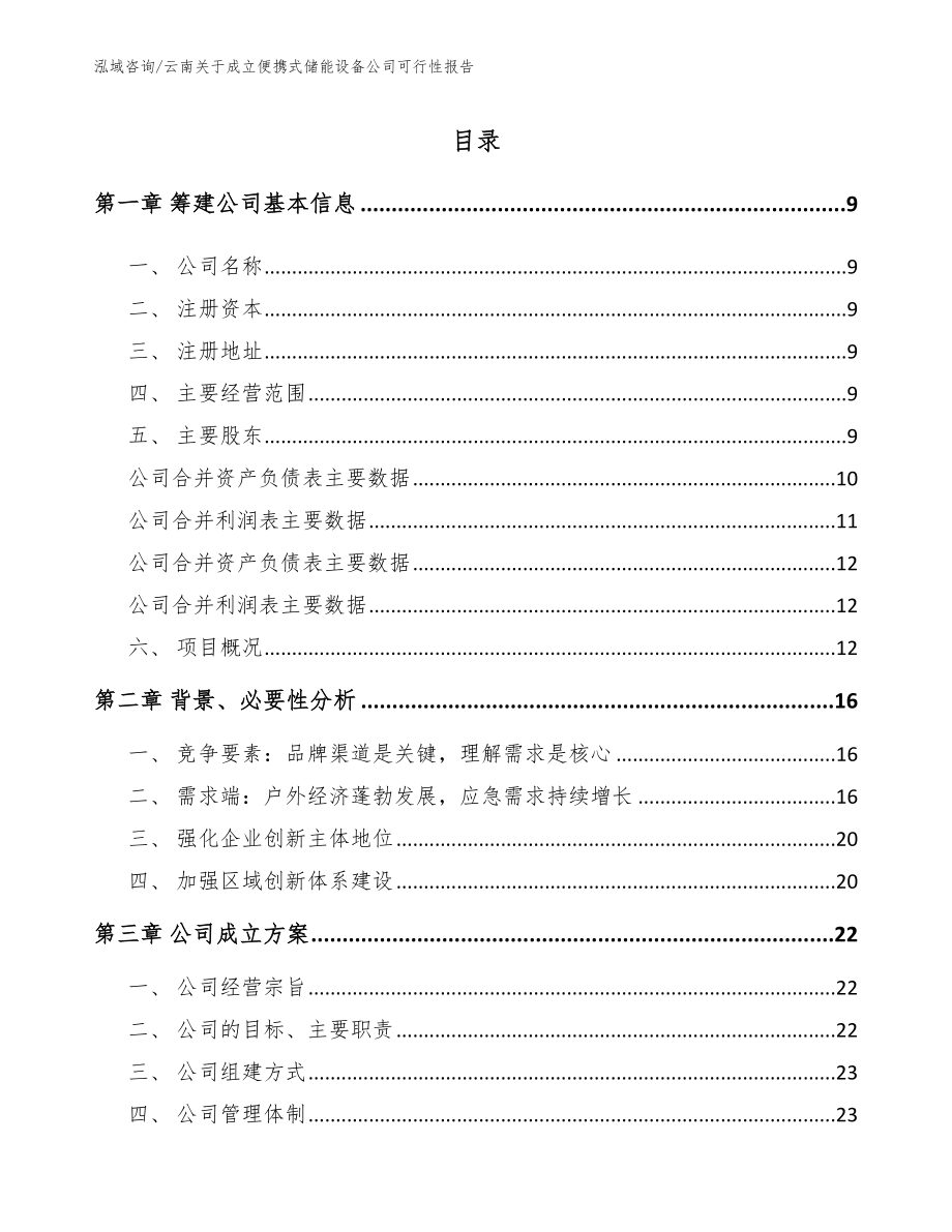 云南关于成立便携式储能设备公司可行性报告【模板参考】_第2页
