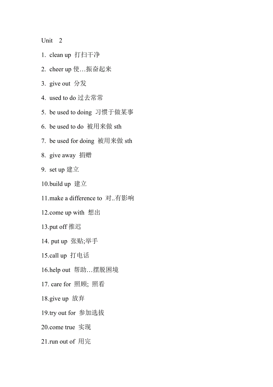 2014版八年级英语下二单元短语_第1页