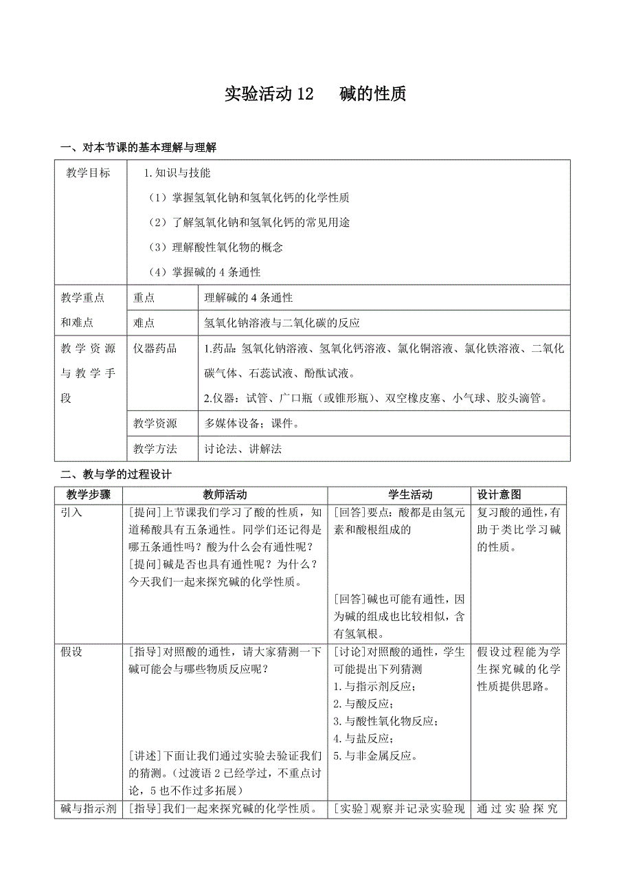 实验活动12碱的性质_第1页