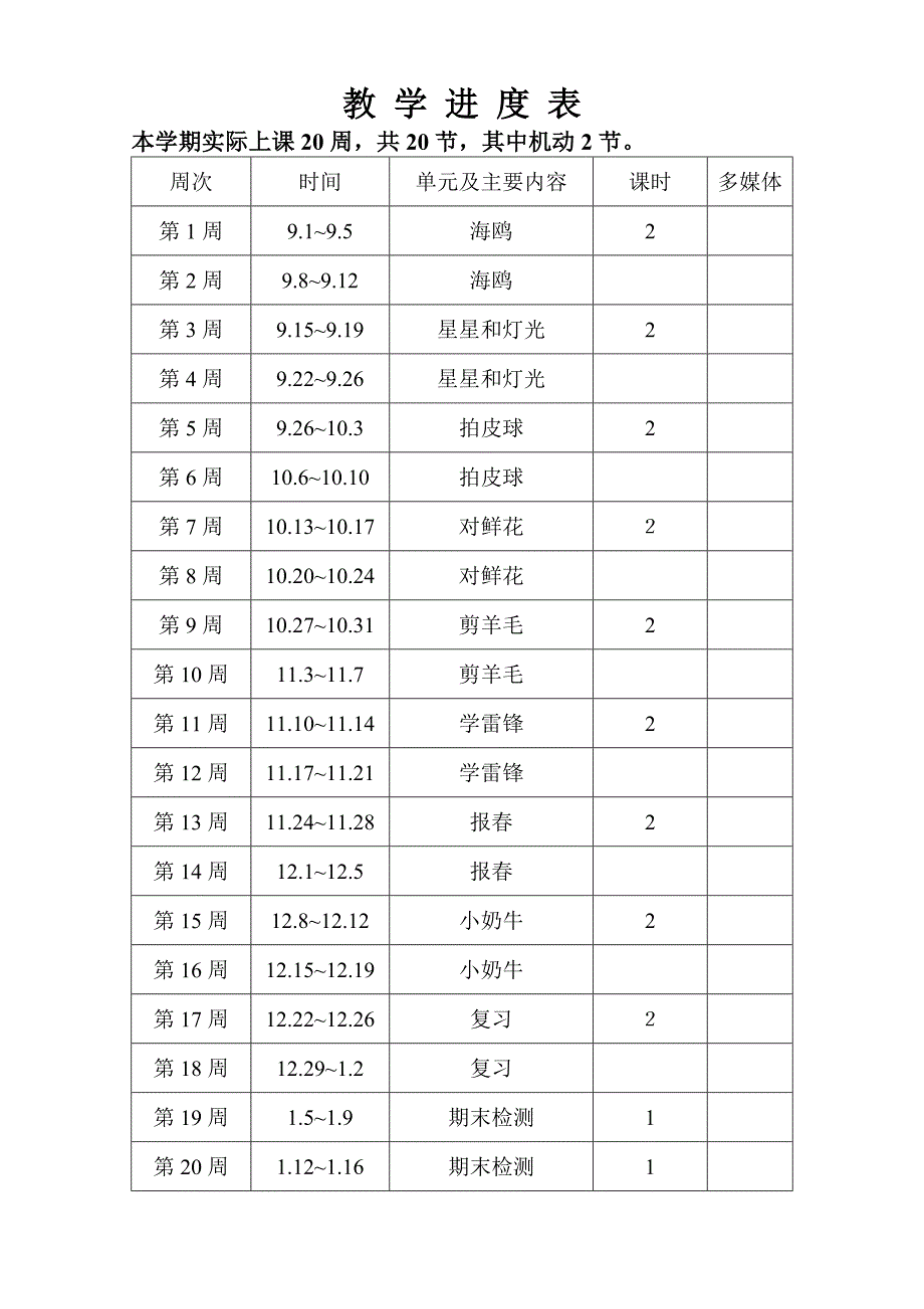 小学三年级上册音乐教案人教版_第2页