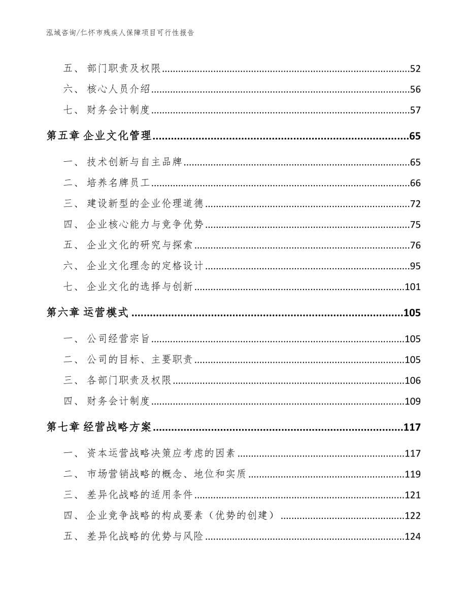 仁怀市残疾人保障项目可行性报告【范文模板】_第5页