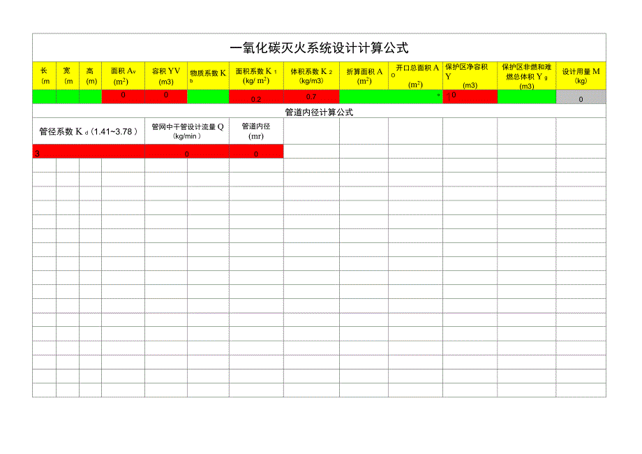 二氧化碳七氟丙烷灭火系统计算公式_第1页