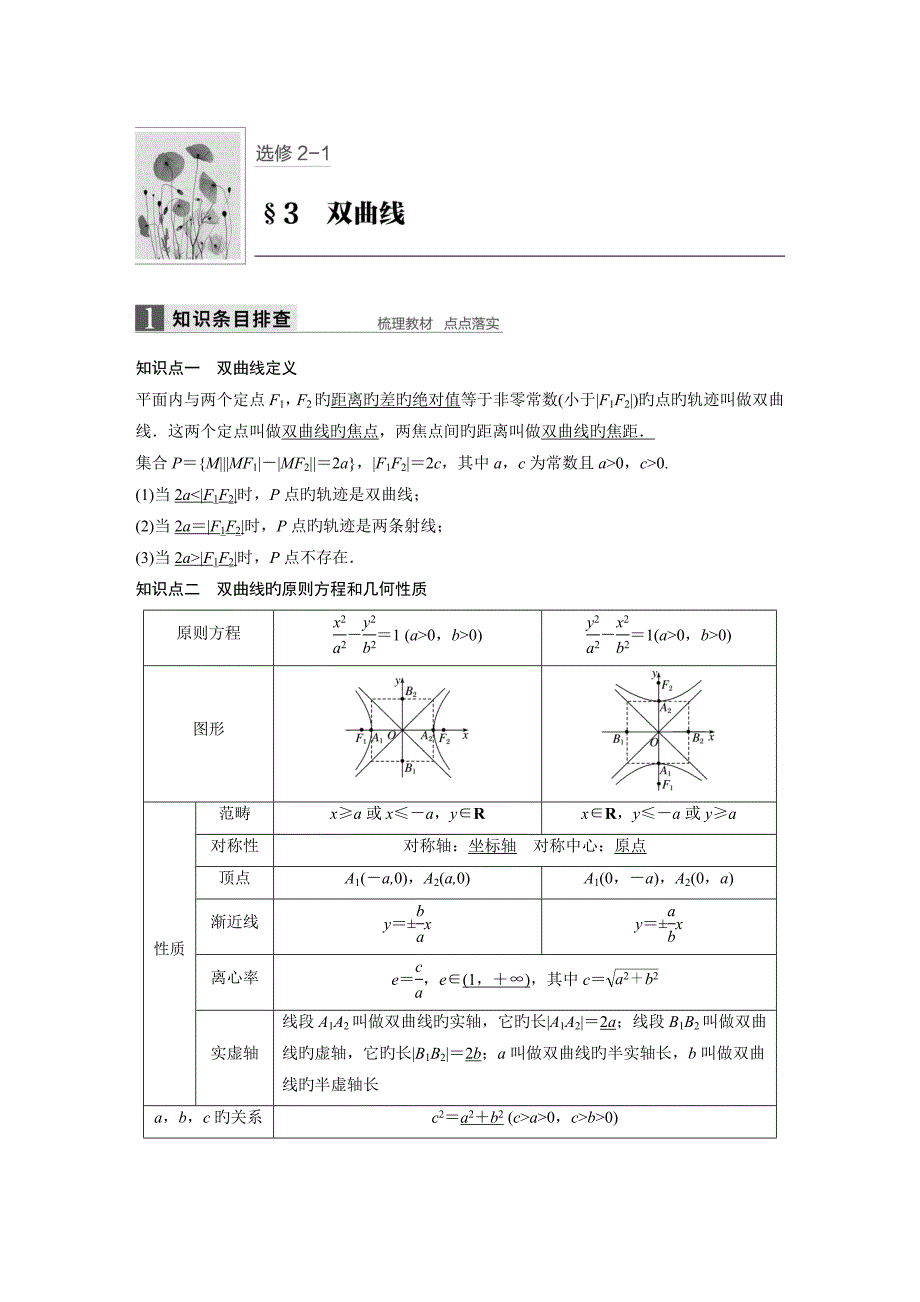 数学浙江省学业水平考试专题复习选修2-1-&#167;3_第1页