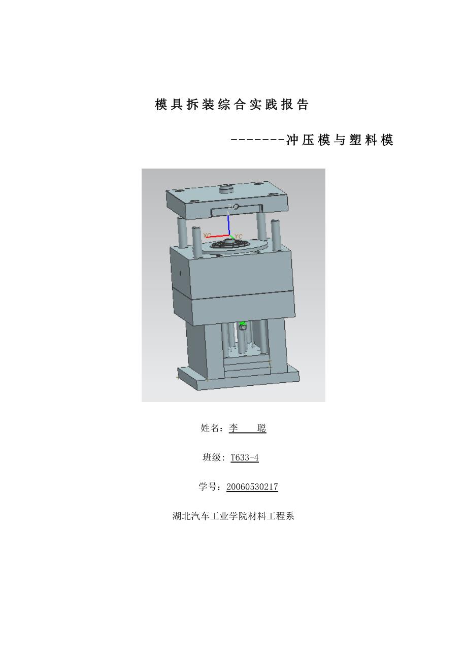 模具拆装实习报告_第1页