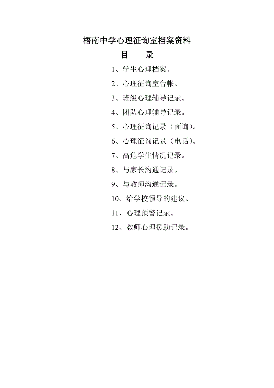 心理咨询表格.doc_第1页