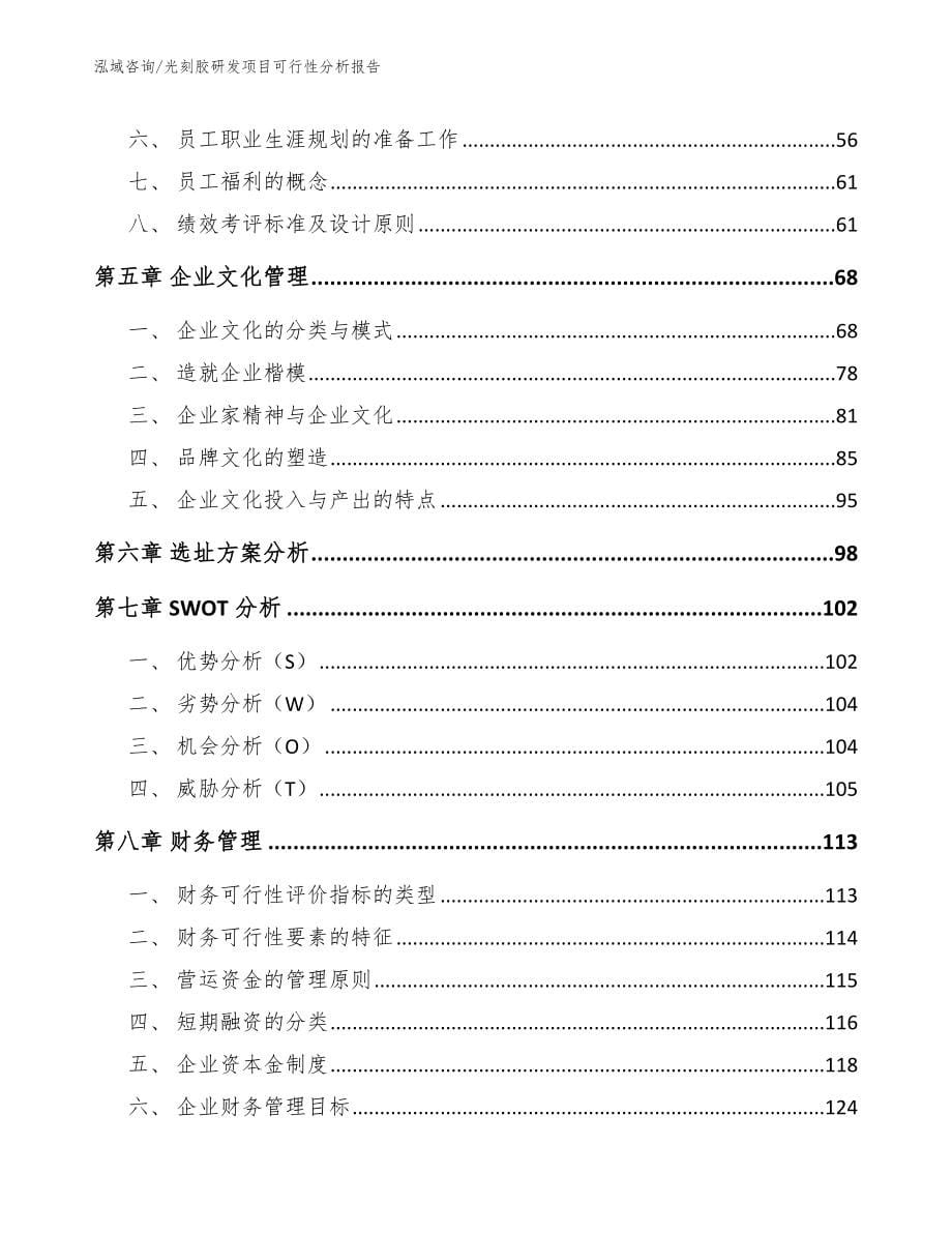 光刻胶研发项目可行性分析报告_第5页