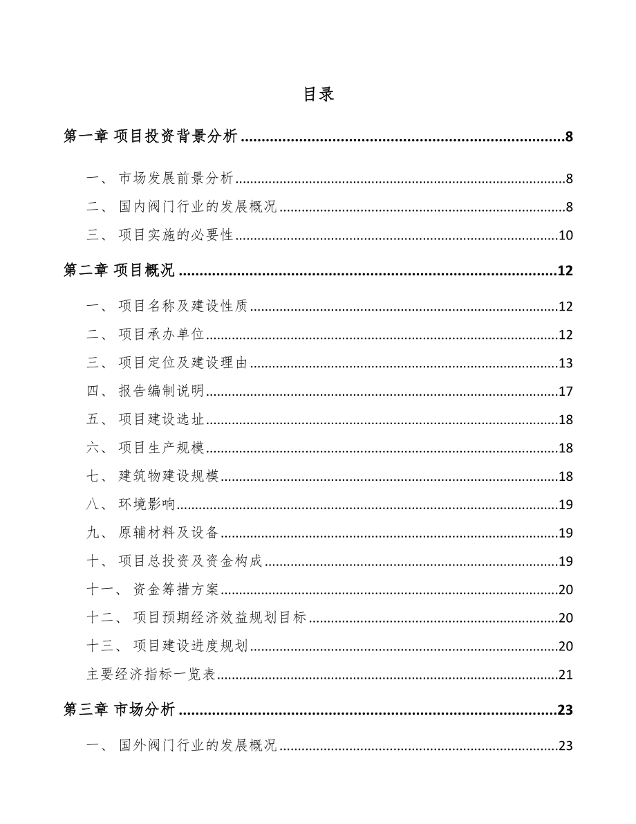 株洲阀门项目可行性研究报告_第2页