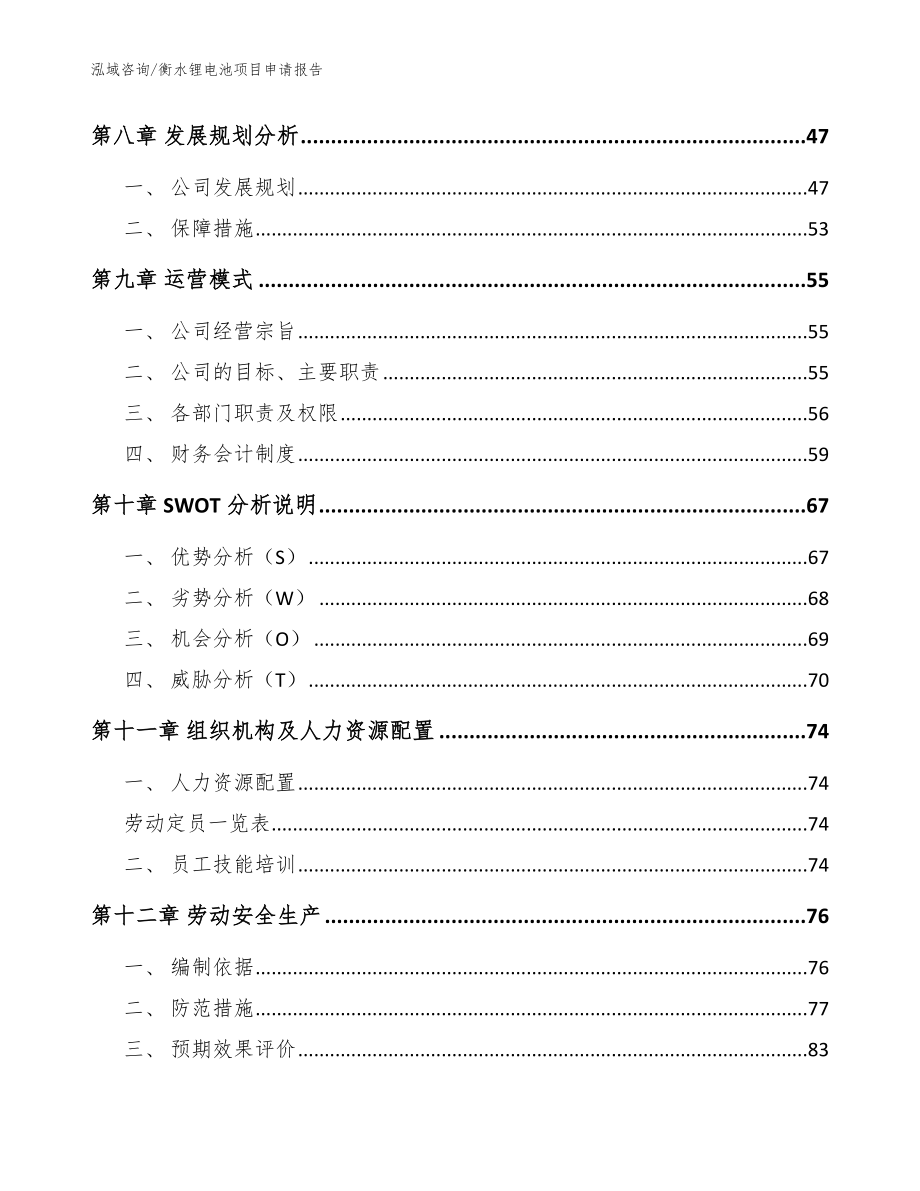 衡水锂电池项目申请报告（范文）_第4页