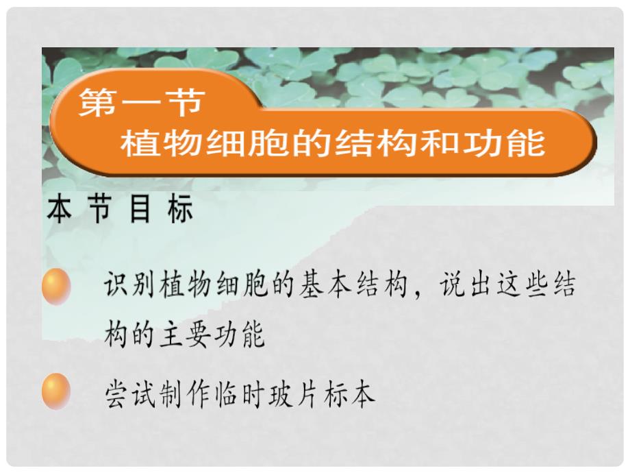 七年级生物上册 第三章 第一节 植物细胞的结构和功能课件 苏教版_第1页