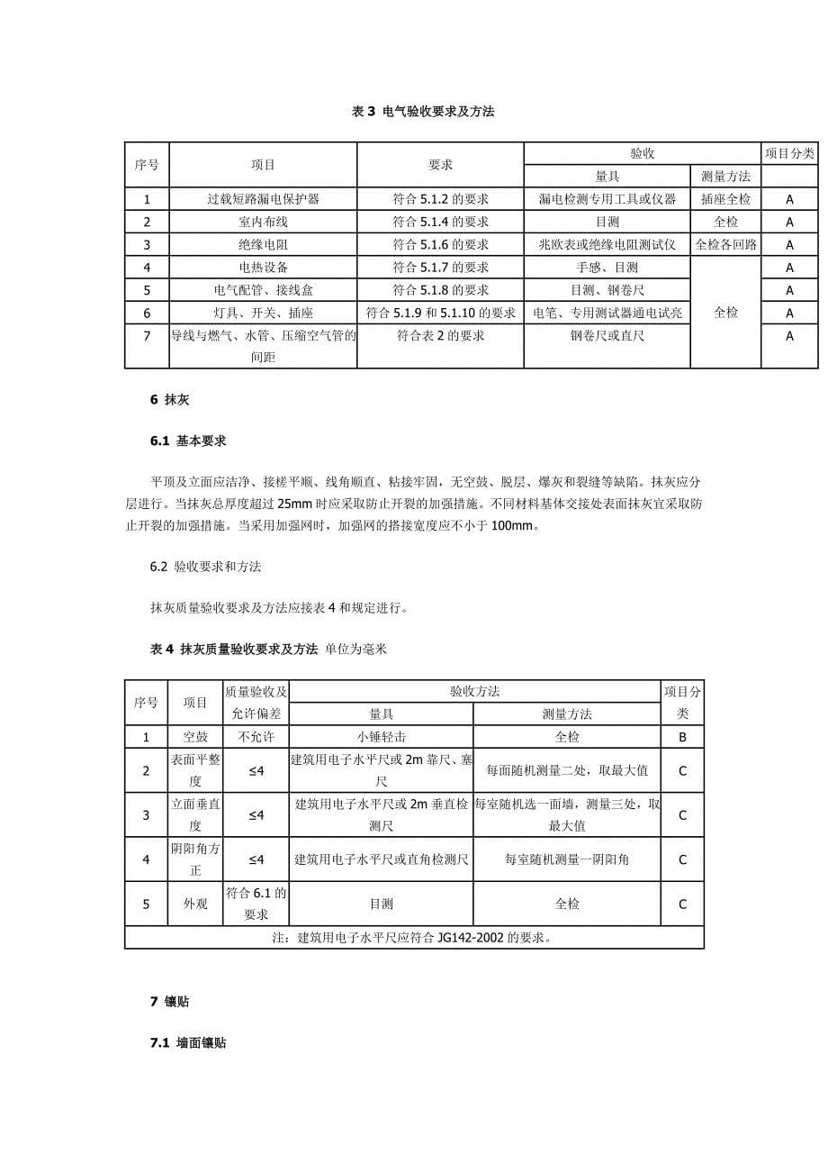 315上海市住宅装饰装修验收标准2004版315标准要点_第5页