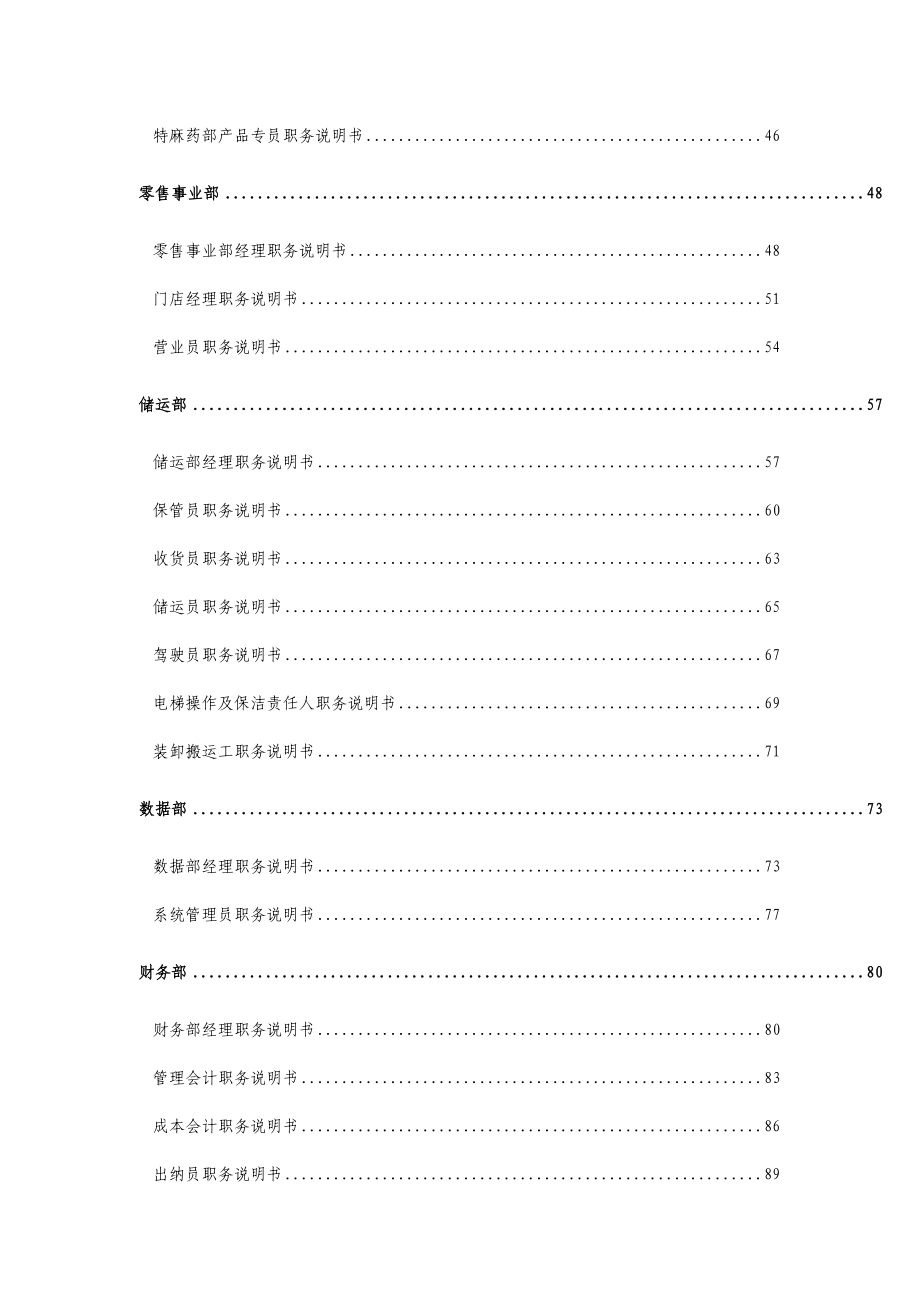 某医药公司岗位说明书_第3页