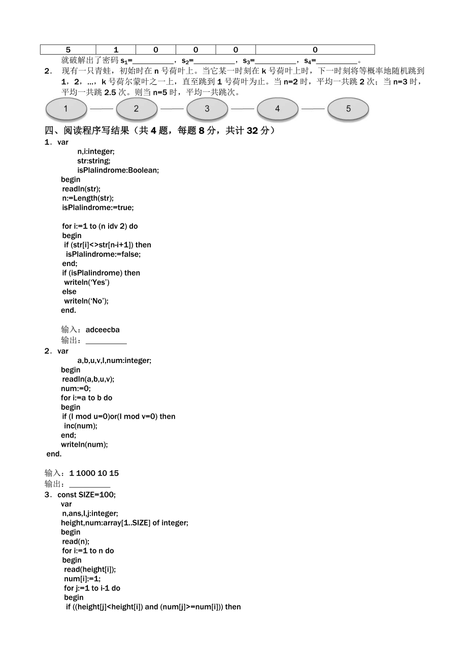 1999年至历年信息学奥赛提高组初赛试题_第3页