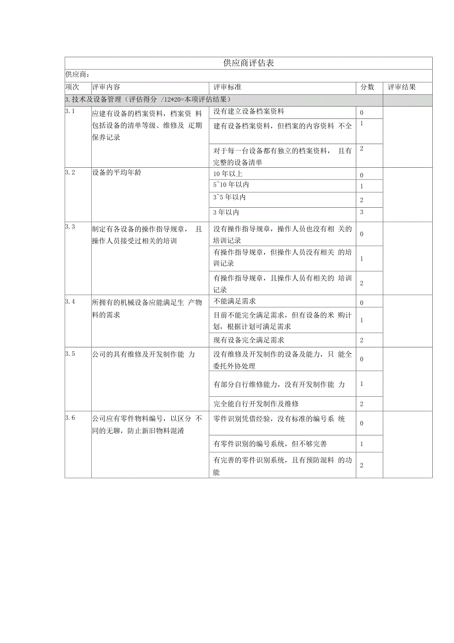 供应商评估表_第4页