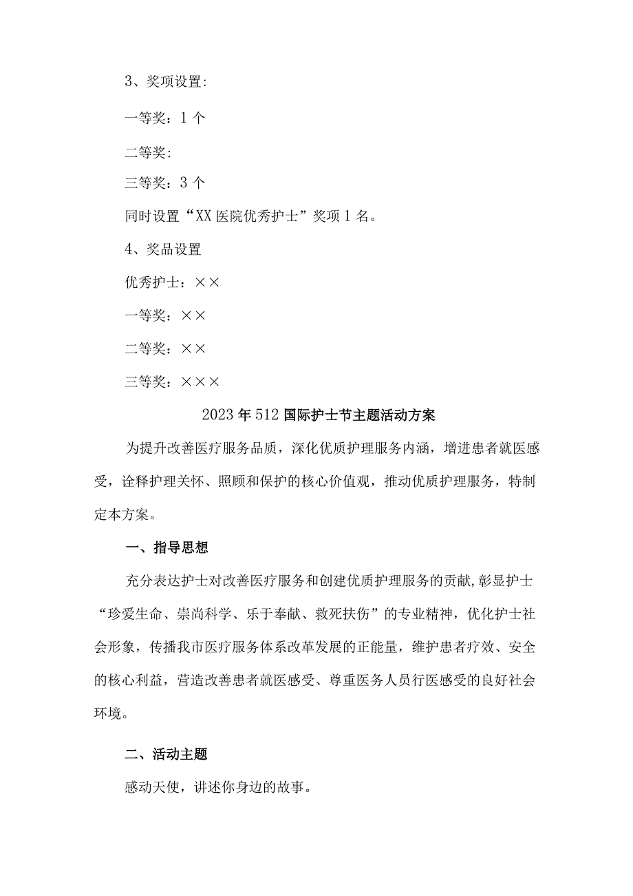 三甲医院2023年512国际护士节主题活动方案 （汇编3份）_第3页