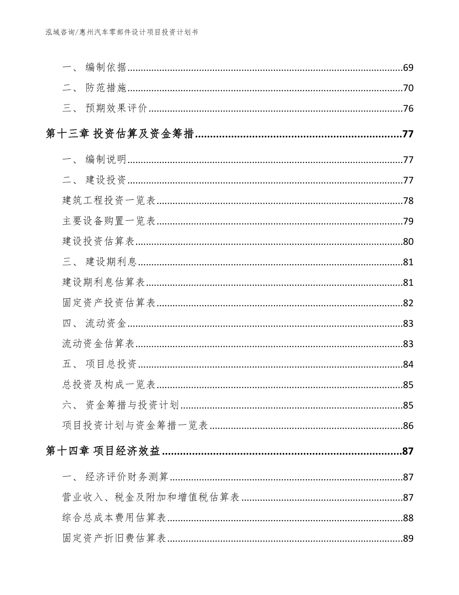 惠州汽车零部件设计项目投资计划书_第4页