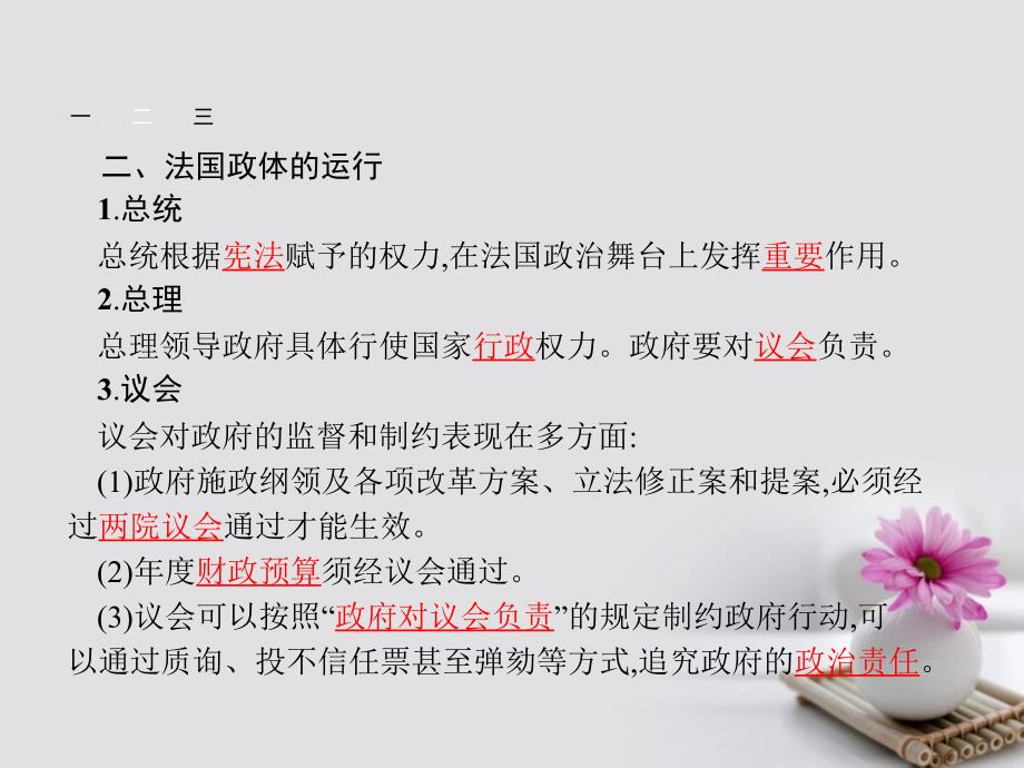 2017-2018学年高中政治 2.3法国的民主共和制与半总统制课件 新人教版选修3_第4页