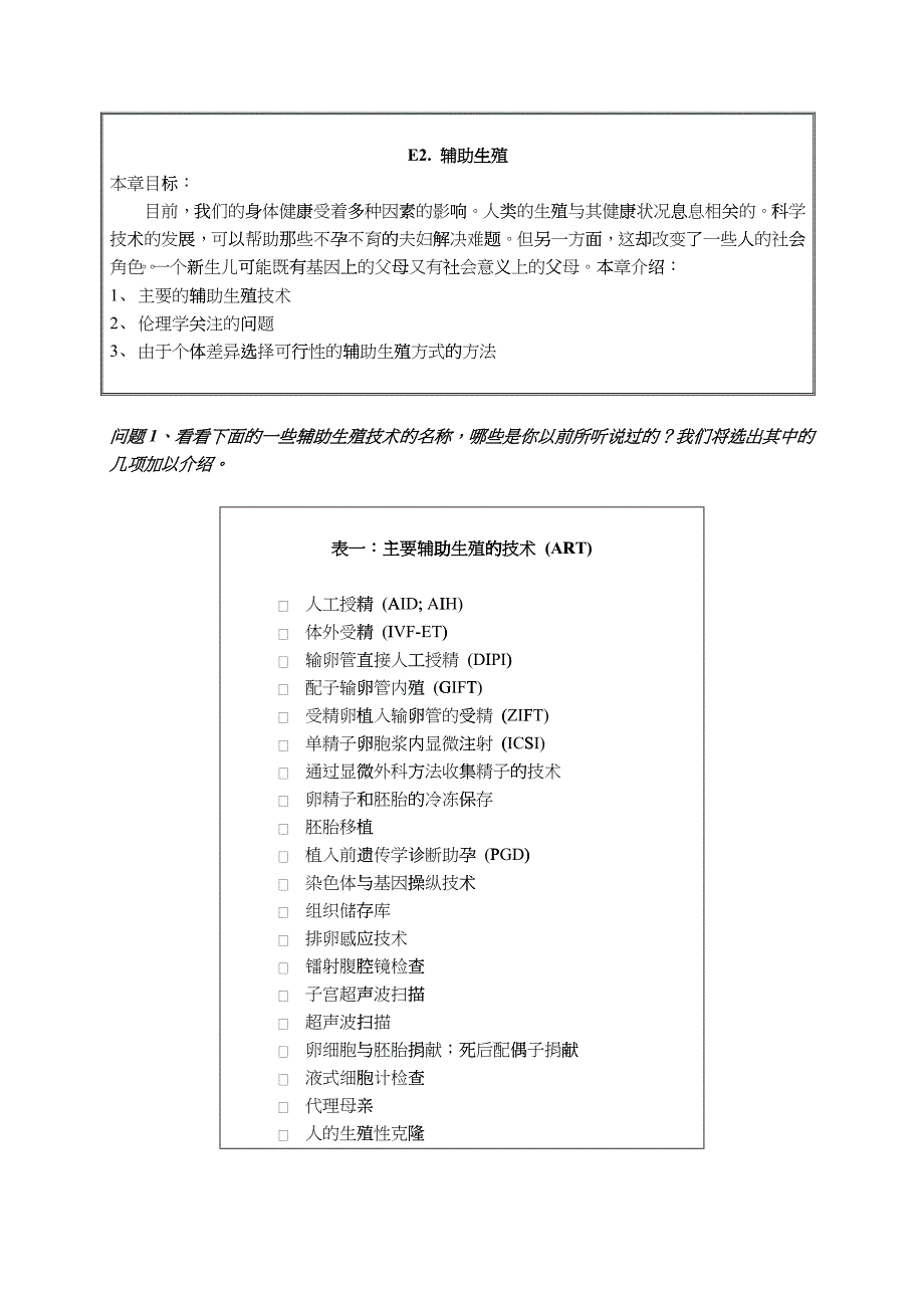 E2辅助生殖本章目标：目前我们的身体健康受着多种因素_第1页