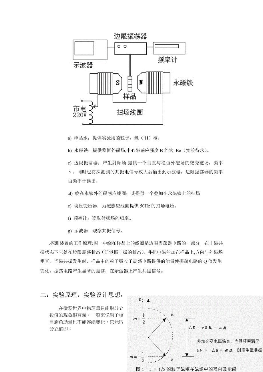 北邮实验r核磁共振Word_第5页