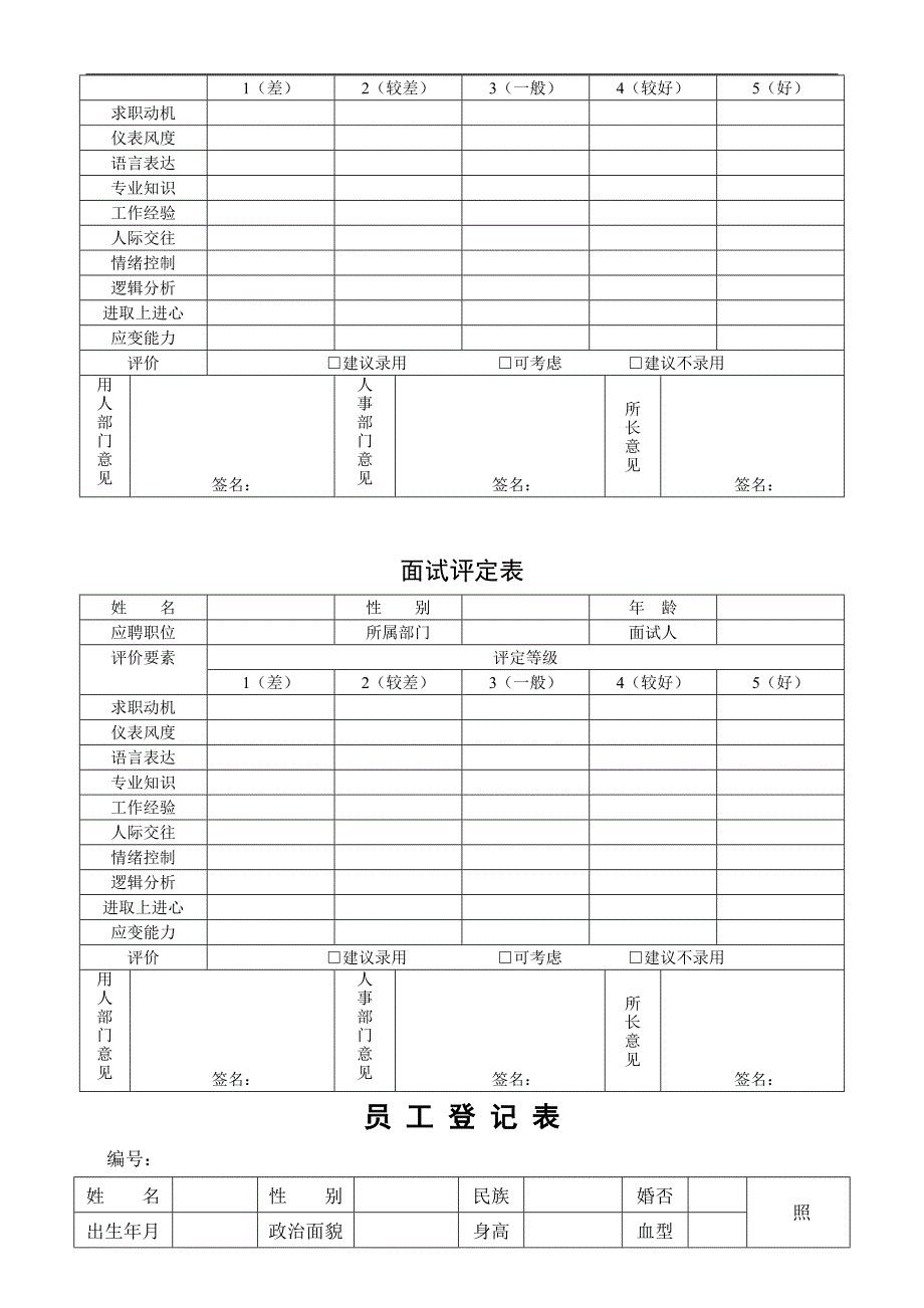 最新实用人力资源表格大全.doc_第4页