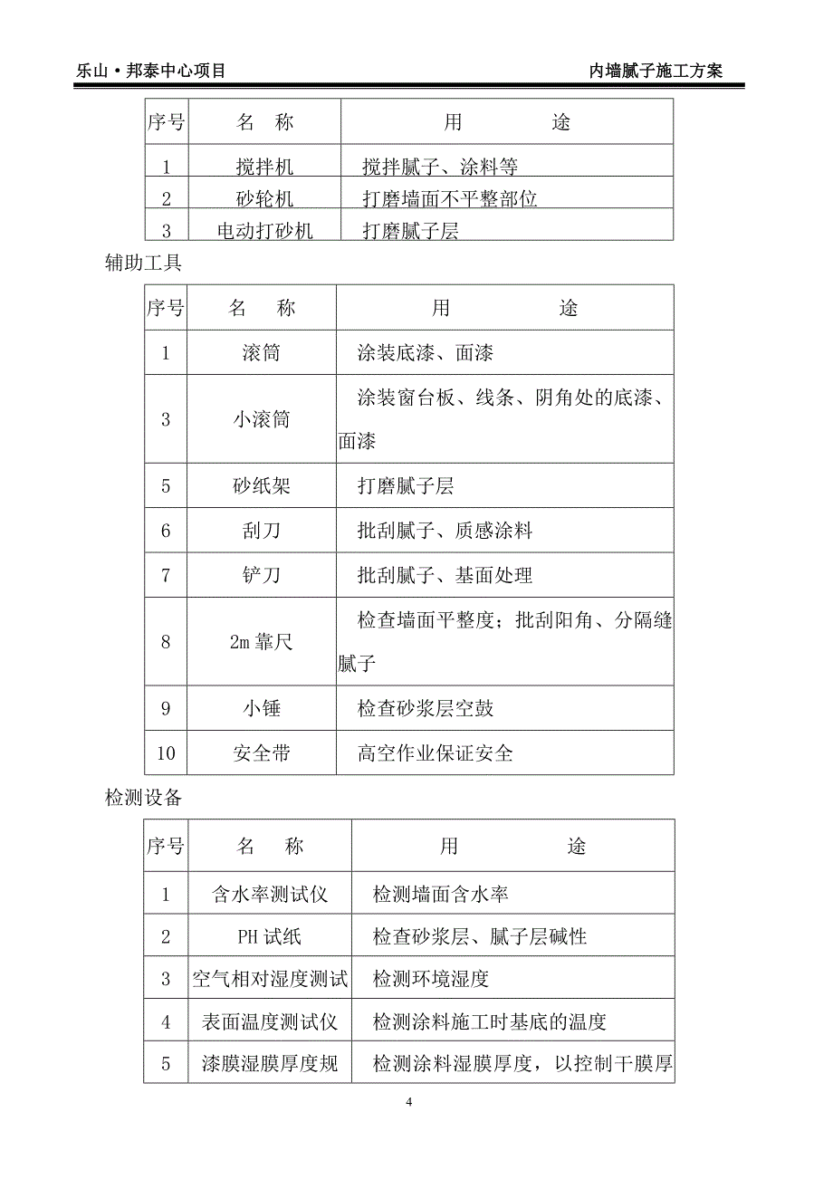 内墙腻子施工方案(DOC)_第4页