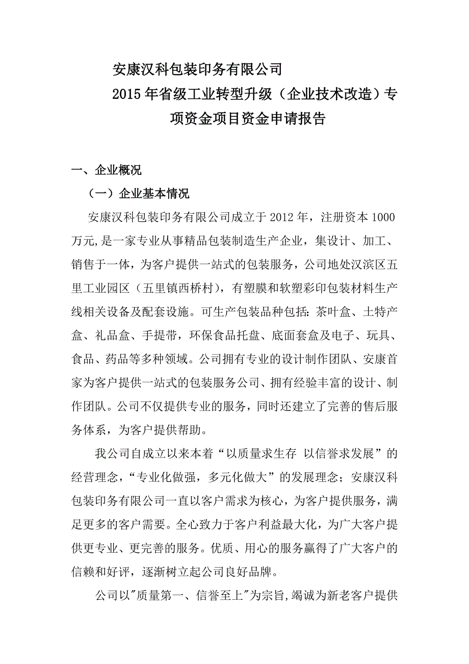 汉科包装印务公司(项目资金申请报告6-1)_第4页