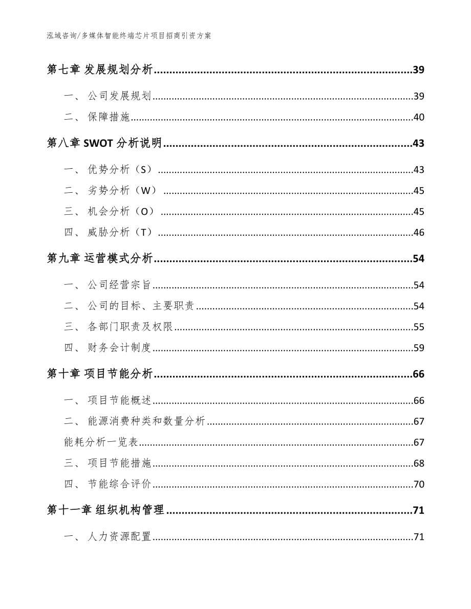 多媒体智能终端芯片项目招商引资方案【模板范文】_第5页