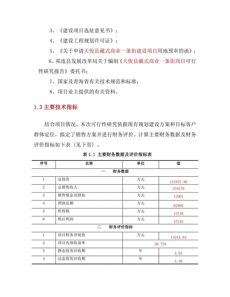 商业街项目可行性研究报告_第5页