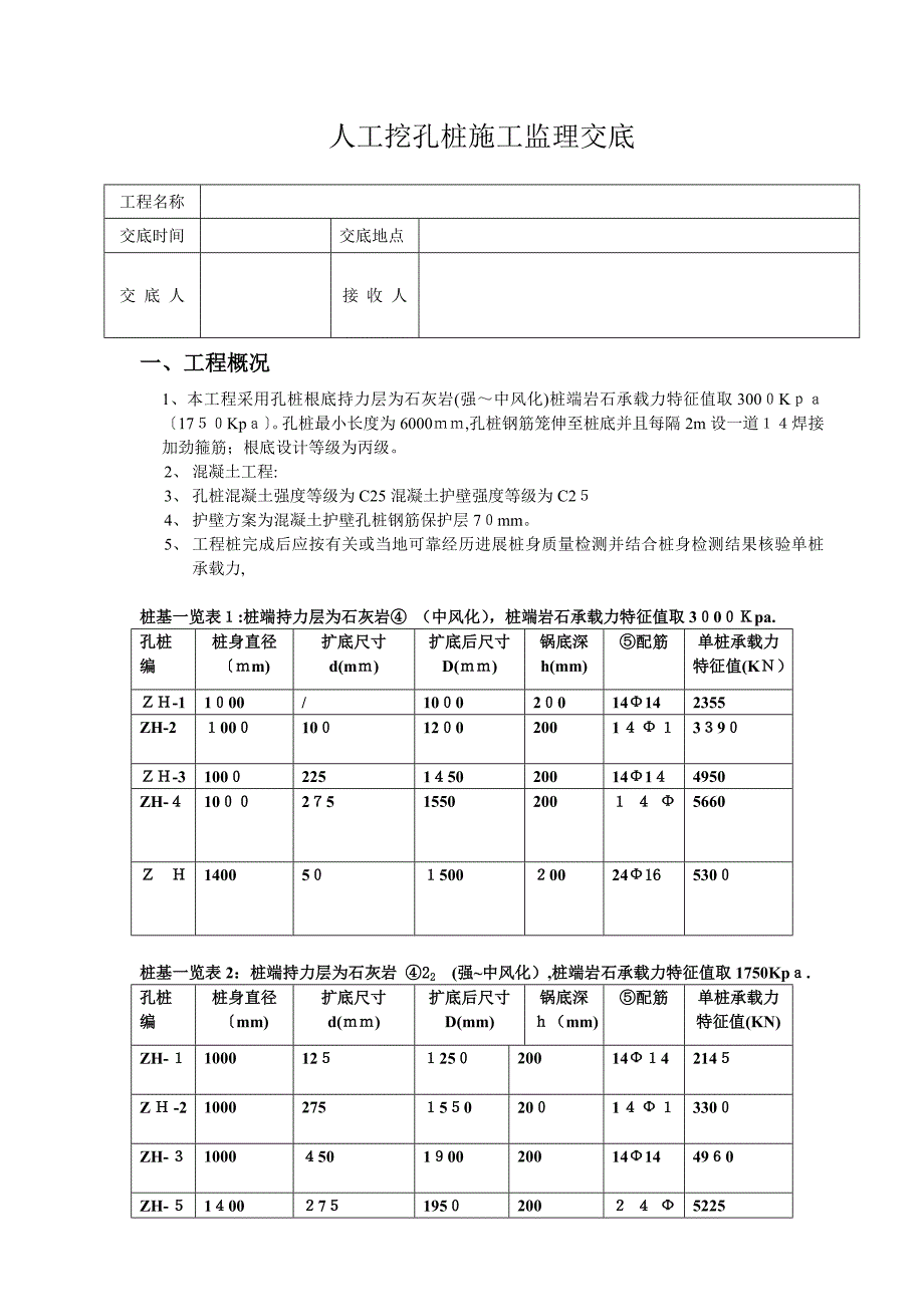 人工挖孔桩施工监理交底_第1页