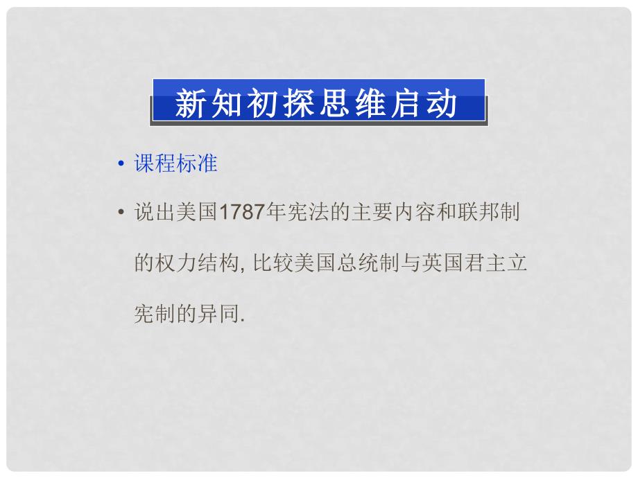 高中历史 第六单元 第十九课 美国的联邦制精品课件 北师大版必修1_第2页