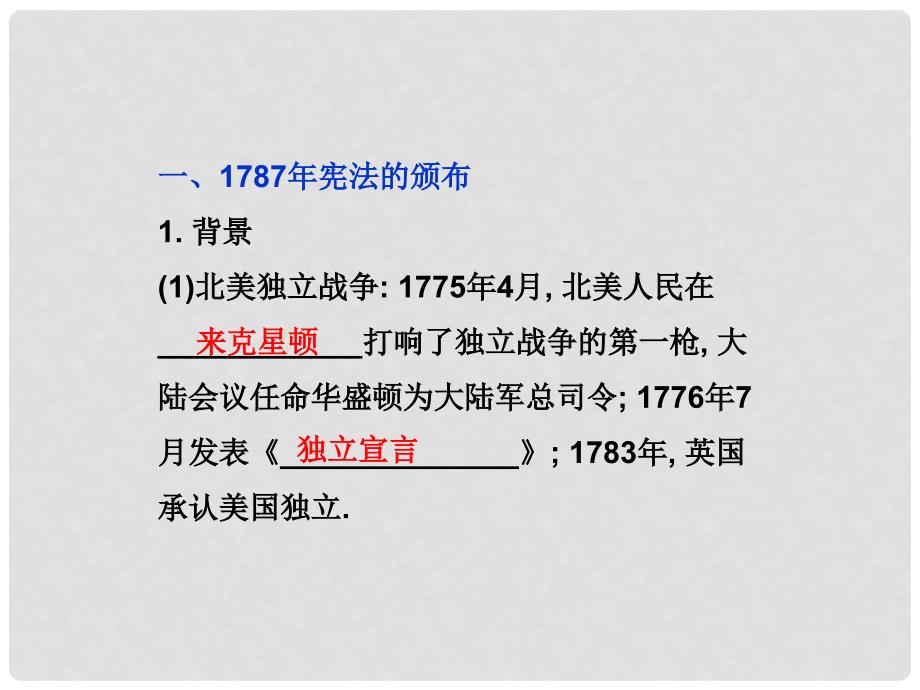 高中历史 第六单元 第十九课 美国的联邦制精品课件 北师大版必修1_第3页