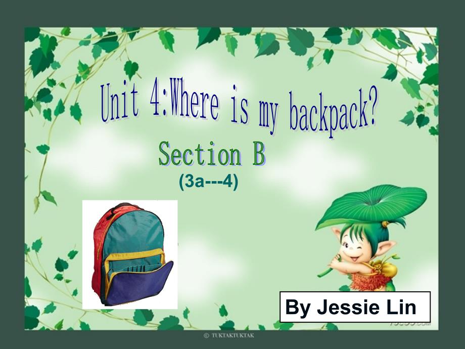 新目标初中英语七年级上册Unit 4 Where’s my backpack课件_第1页