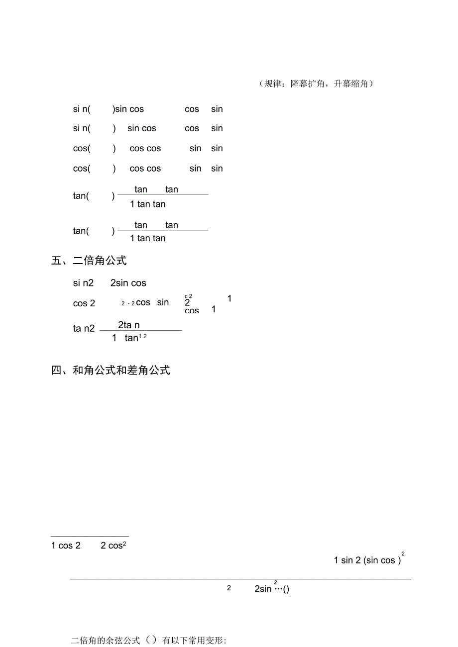 (完整word)高中高考数学三角函数公式汇总,推荐文档_第2页